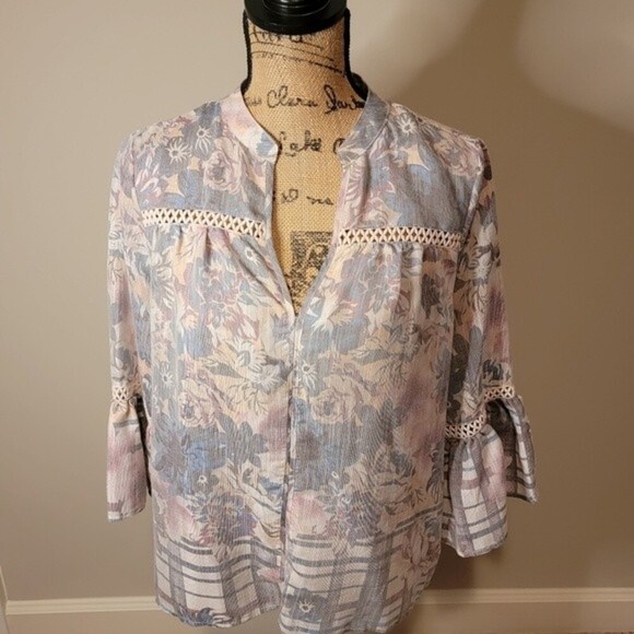 NWOT New Directions floral top - Picture 1 of 4